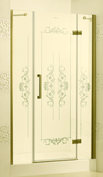Cezares MAGIC-B-13-60+60/60-ROYAL PALACE-PP-G-L(R) Дверь в проем. стекло текстурное, золото