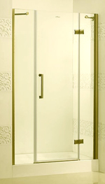 Cezares MAGIC-B-13-80+60/60-ROYAL PALACE-CP-G-L(R) Дверь в проем. стекло текстурное, золото