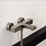 Gessi Rettangolo смеситель термостатический наружный для ванны с автоматическим переключателем ванна-душ 20111