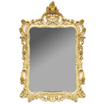 TW Зеркало в раме 71х107см, цвет рамы  слоновая кость/золото TW02002avorio/oro