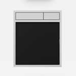 SANIT Панель управления LIS(без подсветки), стекло черное/клавиши хром 16.734.00..0046black/cr
