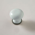 EBAN CERAMICA Bianco, ручка-кнопка для мебели, без рисунка, цвет: белый-керамика FAC04PO