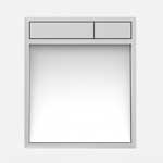 SANIT Панель управления LIS(без подсветки), стекло белое/клавиши хром 16.734.00..0063bi/cr