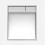 SANIT Панель управления LIS(без подсветки), стекло белое/клавиши белоснежный 16.734.00..0010bi/bi