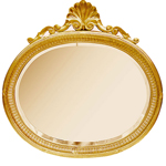 TW Зеркало в раме 92х92см, цвет рамы золото TW03199oro